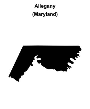 Allegany County (Maryland) boş ana hat haritası