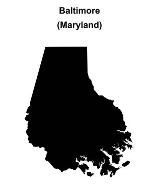 Baltimore İlçesi (Maryland) boş ana hat haritası