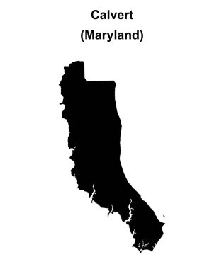 Calvert County (Maryland) boş ana hat haritası