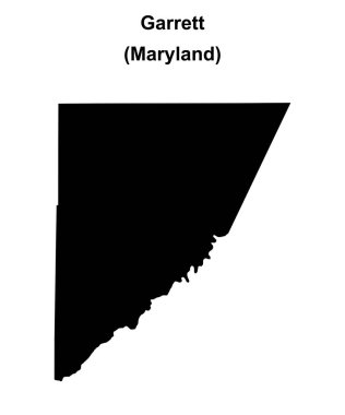 Garrett County (Maryland) boş ana hat haritası