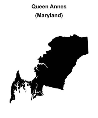 Queen Annes İlçesi (Maryland) boş ana hat haritası