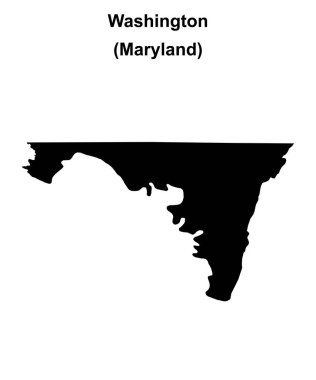 Washington County (Maryland) boş ana hat haritası