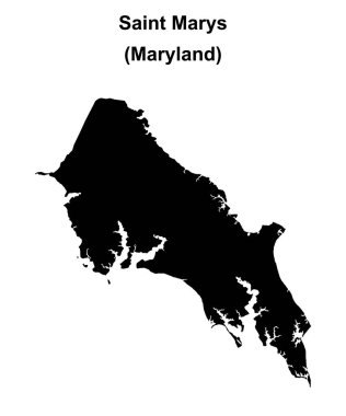 Saint Marys County (Maryland) boş ana hat haritası
