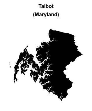 Talbot İlçesi (Maryland) boş ana hat haritası