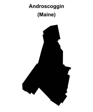 Androscoggin İlçesi (Maine) boş ana hat haritası