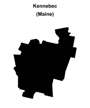 Kennebec İlçesi (Maine) boş ana hat haritası