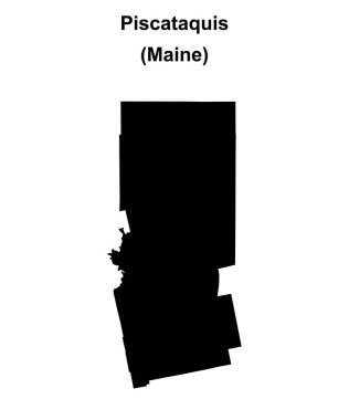 Piscataquis İlçesi (Maine) boş ana hat haritası
