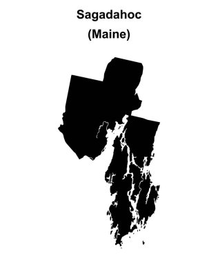 Sagadahoc İlçesi (Maine) boş ana hat haritası