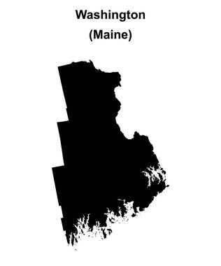 Washington İlçesi (Maine) boş ana hat haritası