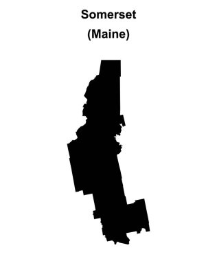 Somerset İlçesi (Maine) boş ana hat haritası