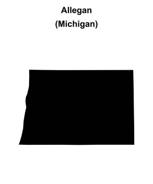 Allegan İlçesi (Michigan) boş ana hat haritası