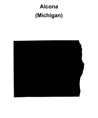 Alcona İlçesi (Michigan) boş ana hat haritası