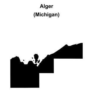 Alger County (Michigan) boş ana hat haritası