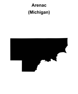 Arenac İlçesi (Michigan) boş ana hat haritası