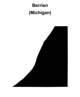 Berrien İlçesi (Michigan) boş ana hat haritası