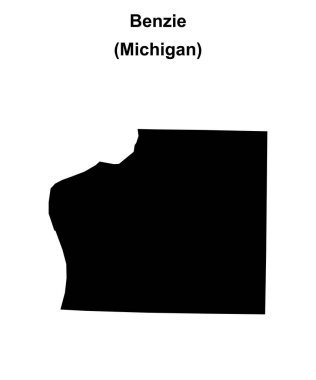 Benzie County (Michigan) boş ana hat haritası
