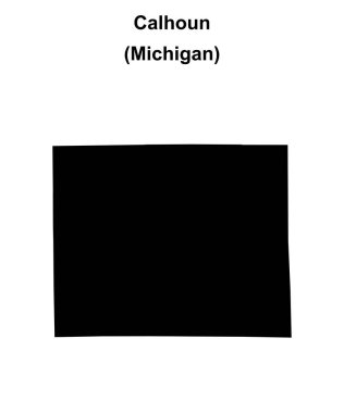 Calhoun County (Michigan) boş ana hat haritası