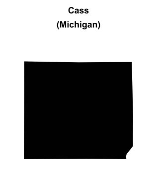 Cass County (Michigan) boş ana hat haritası