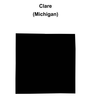 Clare County (Michigan) boş ana hat haritası