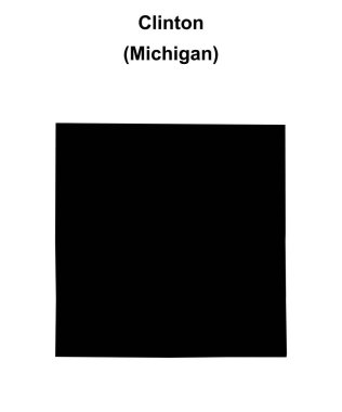 Clinton County (Michigan) boş ana hat haritası