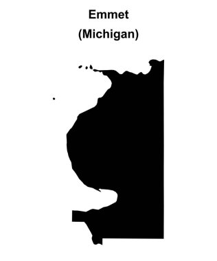 Emmet County (Michigan) boş ana hat haritası