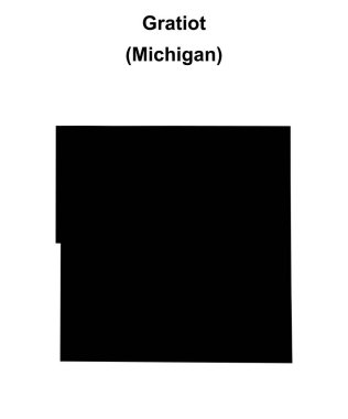 Gratiot County (Michigan) boş ana hat haritası