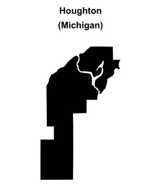 Houghton County (Michigan) boş ana hat haritası