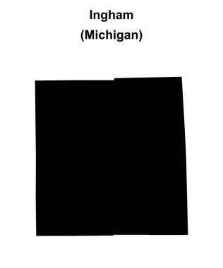 Ingham İlçesi (Michigan) boş ana hat haritası