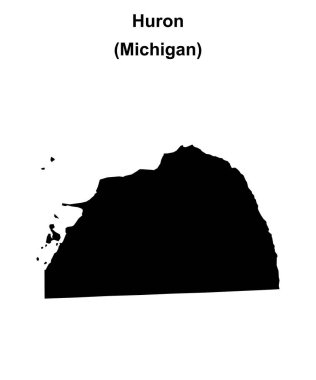Huron County (Michigan) boş ana hat haritası