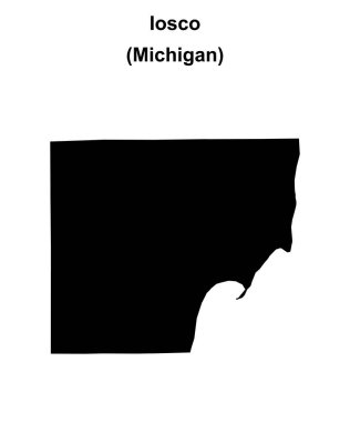 Iosco İlçesi (Michigan) boş ana hat haritası