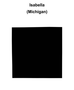 Isabella County (Michigan) boş ana hat haritası