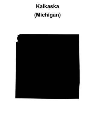 Kalkaska İlçesi (Michigan) boş ana hat haritası