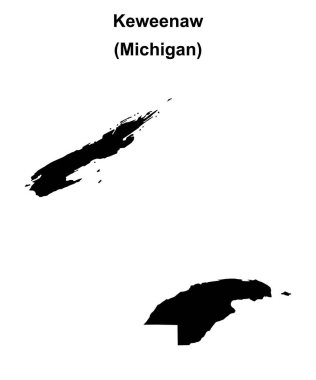 Keweenaw İlçesi (Michigan) boş ana hat haritası
