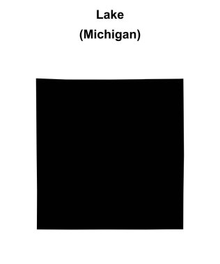 Lake County (Michigan) boş ana hat haritası