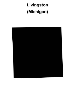 Livingston İlçesi (Michigan) boş ana hat haritası