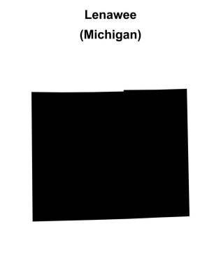 Lenawee County (Michigan) boş ana hat haritası