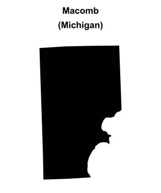 Macomb İlçesi (Michigan) boş ana hat haritası