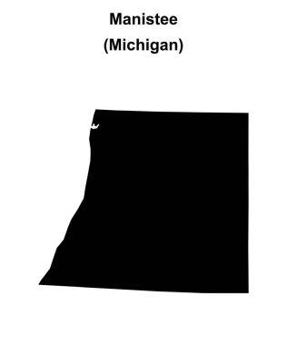 Manistee İlçesi (Michigan) boş ana hat haritası