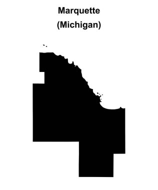 Marquette County (Michigan) boş ana hat haritası