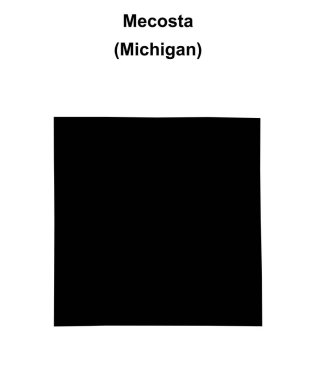 Mecosta İlçesi (Michigan) boş ana hat haritası