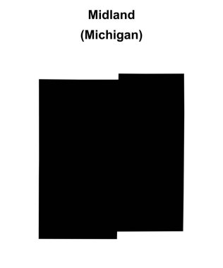 Midland County (Michigan) boş ana hat haritası