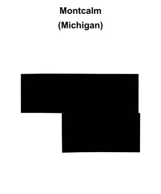 Montcalm County (Michigan) boş ana hat haritası