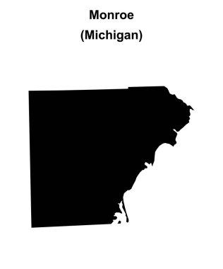 Monroe County (Michigan) boş ana hat haritası