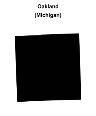Oakland County (Michigan) boş ana hat haritası