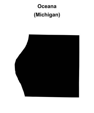 Oceana İlçesi (Michigan) boş ana hat haritası