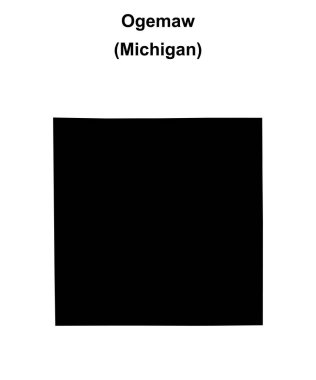 Ogemaw İlçesi (Michigan) boş ana hat haritası