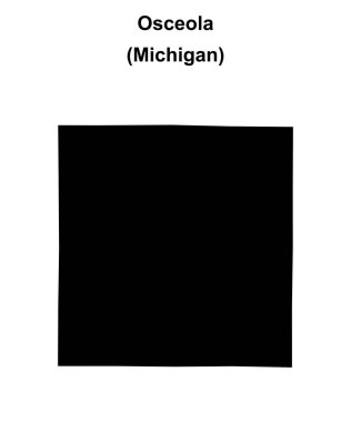 Osceola İlçesi (Michigan) boş ana hat haritası