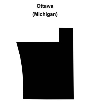 Ottawa İlçesi (Michigan) boş ana hat haritası