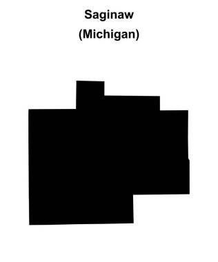 Saginaw İlçesi (Michigan) boş ana hat haritası