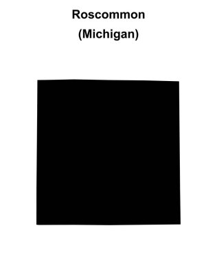 Roscommon County (Michigan) boş ana hat haritası